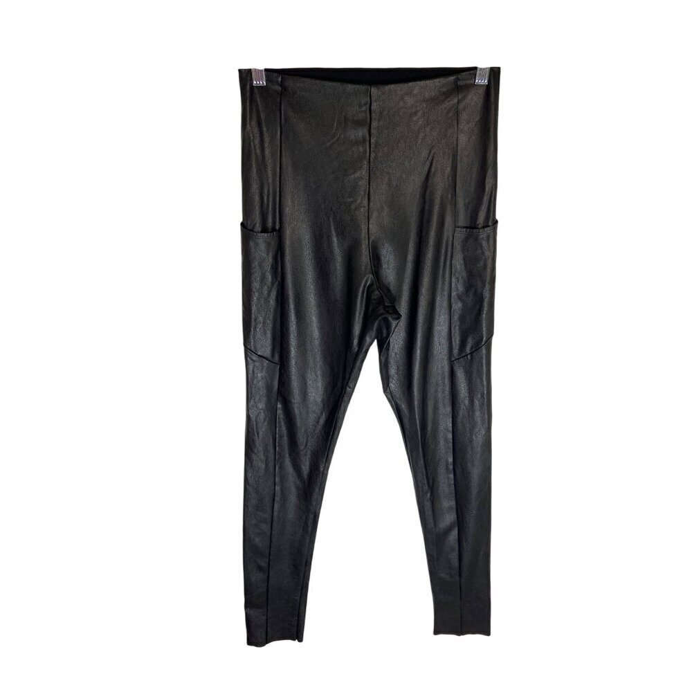 Commando Black Faux Leather Pocket Legging-sz Large - Picture 3 of 8